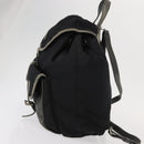 PRADA Backpack Nylon Leather Black Silver Auth 151999-3
