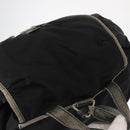 PRADA Backpack Nylon Leather Black Silver Auth 151999-6