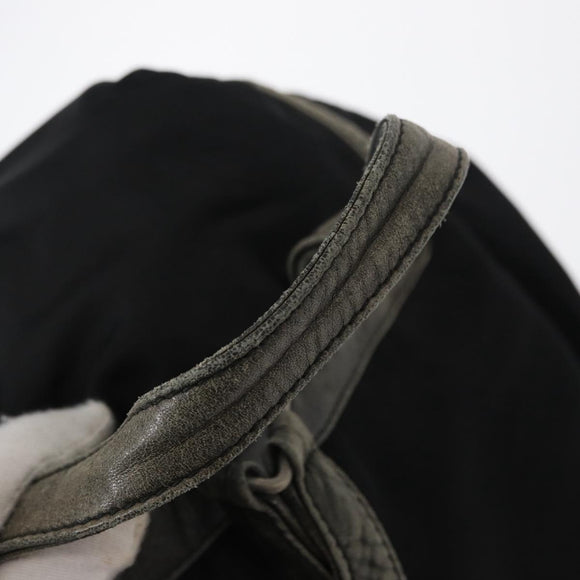 PRADA Backpack Nylon Leather Black Silver Auth 151999