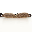 GUCCI GG Canvas Waist Bag Beige Silver 28566 Auth 152001-13