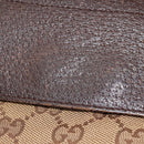 GUCCI GG Canvas Waist Bag Beige Silver 28566 Auth 152001-20