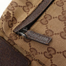 GUCCI GG Canvas Waist Bag Beige Silver 28566 Auth 152001-23