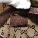 GUCCI GG Canvas Waist Bag Beige Silver 28566 Auth 152001-24