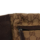 GUCCI GG Canvas Waist Bag Beige Silver 28566 Auth 152001-3