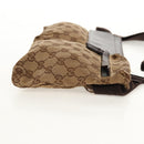 GUCCI GG Canvas Waist Bag Beige Silver 28566 Auth 152001-8