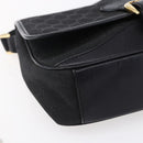 GUCCI GG Canvas Shoulder Bag Black Gold Auth 152003-14