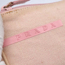 PRADA Sports Accessory Pouch Canvas Pink Auth 152004-19