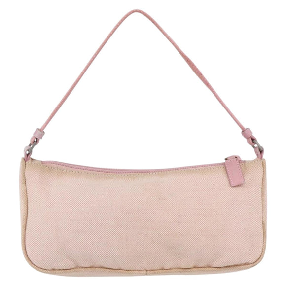 PRADA Sports Accessory Pouch Canvas Pink Auth 152004