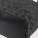 GUCCI GG Canvas Tote Bag Black Silver 31243 Auth 152006-14