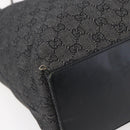 GUCCI GG Canvas Tote Bag Black Silver 31243 Auth 152006-15