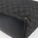 GUCCI GG Canvas Tote Bag Black Silver 31243 Auth 152006-9