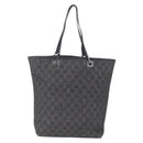 GUCCI GG Canvas Tote Bag Black Silver 31243 Auth 152006-13