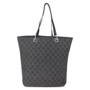 GUCCI GG Canvas Tote Bag Black Silver 31243 Auth 152006-2