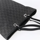 GUCCI GG Canvas Tote Bag Black Silver 31243 Auth 152006-6
