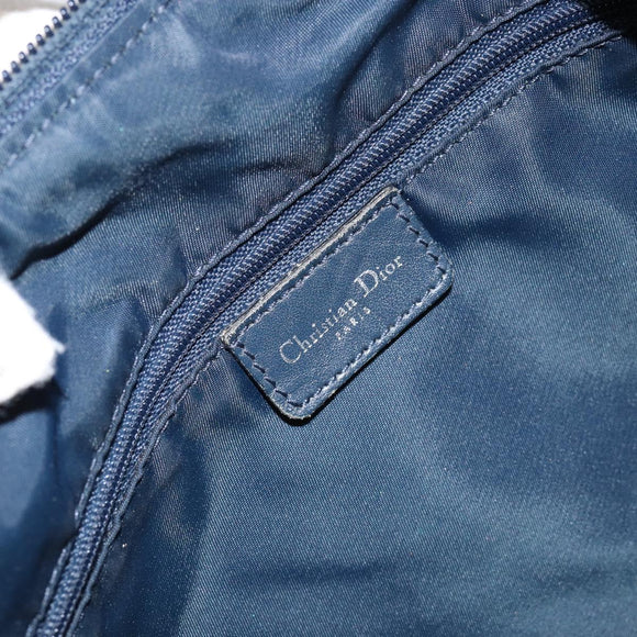 Christian Dior Trotter Canvas Shoulder Bag Navy Auth 152007