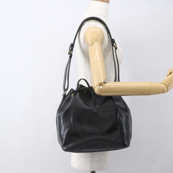 LOUIS VUITTON Epi Petit Noe Schoudertas Zwart M44102 LV Auth 152009