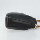 GUCCI Bamboo Hand Bag Leather Black Gold 001 0166 1638 Auth 152010-3