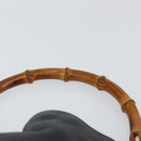 GUCCI Bamboo Hand Bag Leather Black Gold 001 0166 1638 Auth 152010-8