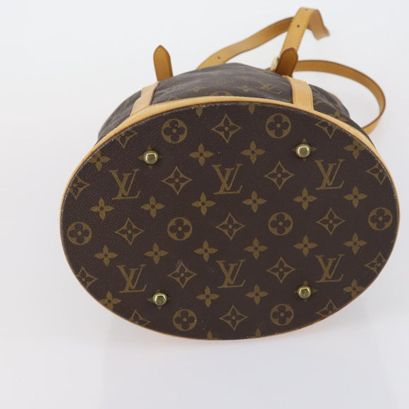 LOUIS VUITTON Monogram Bucket GM Shoulder Bag M42236 LV Auth 152014