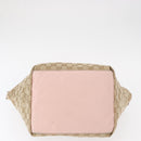 GUCCI GG Canvas Sherry Line Tote Bag Beige Pink 131230 Auth 152017-6