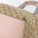 GUCCI GG Canvas Sherry Line Tote Bag Beige Pink 131230 Auth 152017-15