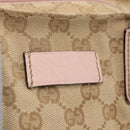 GUCCI GG Canvas Sherry Line Tote Bag Beige Pink 131230 Auth 152017-16