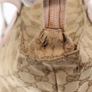 GUCCI GG Canvas Sherry Line Tote Bag Beige Pink 131230 Auth 152017-10
