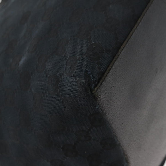 GUCCI GG Canvas Web Sherry Line Tote Bag Black Red 131230 Auth 152018