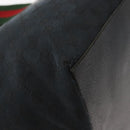 GUCCI GG Canvas Web Sherry Line Tote Bag Black Red 131230 Auth 152018-16