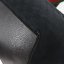 GUCCI GG Canvas Web Sherry Line Tote Bag Black Red 131230 Auth 152018-9