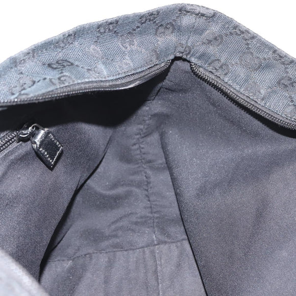 GUCCI GG Canvas Web Sherry Line Tote Bag Black Red 131230 Auth 152018