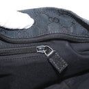 GUCCI GG Canvas Web Sherry Line Tote Bag Black Red 131230 Auth 152018-21