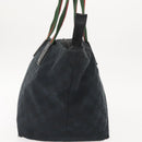 GUCCI GG Canvas Web Sherry Line Tote Bag Black Red 131230 Auth 152018-4