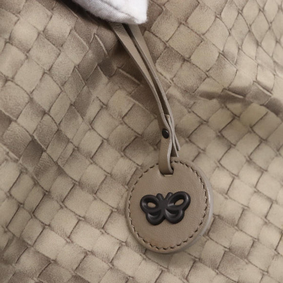 BOTTEGA VENETA Tote Bag Nylon Beige Auth 152022