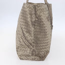 BOTTEGA VENETA Tote Bag Nylon Beige Auth 152022-3