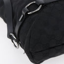 GUCCI GG Canvas Tote Bag Black Silver 106248 Auth 152026-14