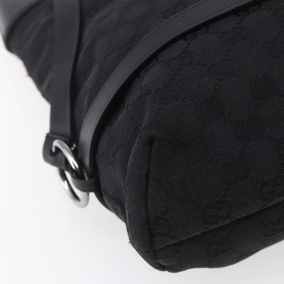 GUCCI GG Canvas Tote Bag Black Silver 106248 Auth 152026