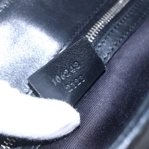 GUCCI GG Canvas Tote Bag Black Silver 106248 Auth 152026