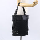 GUCCI GG Canvas Tote Bag Black Silver 106248 Auth 152026-21
