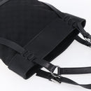 GUCCI GG Canvas Tote Bag Black Silver 106248 Auth 152026-6