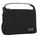 FENDI Zucca Canvas Pouch Black Silver Auth 152028-1