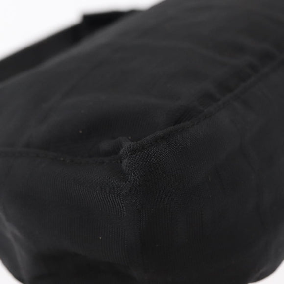 FENDI Zucca Canvas Pouch Black Silver Auth 152028