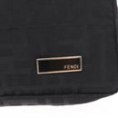 FENDI Zucca Canvas Pouch Black Silver Auth 152028-18