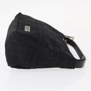 FENDI Zucca Canvas Pouch Black Silver Auth 152028-3