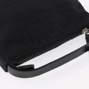 FENDI Zucca Canvas Pouch Black Silver Auth 152028-6