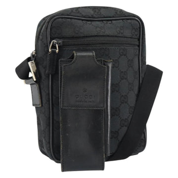GUCCI GG Canvas Shoulder Bag Black Auth 152032