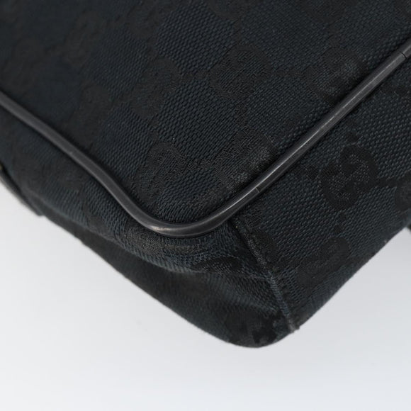 GUCCI GG Canvas Shoulder Bag Black Auth 152032