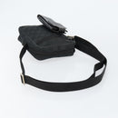 GUCCI GG Canvas Shoulder Bag Black Auth 152032-7