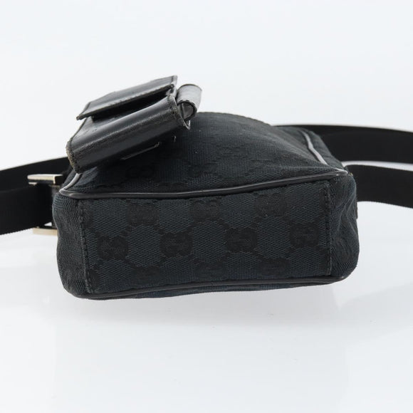GUCCI GG Canvas Shoulder Bag Black Auth 152032
