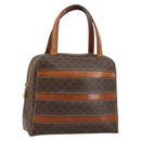 CELINE Macadam Canvas Hand Bag PVC Brown Gold Auth 152033-1